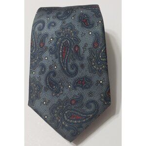 Giacomo Italia Necktie 53" Paisley Print Grey/Red